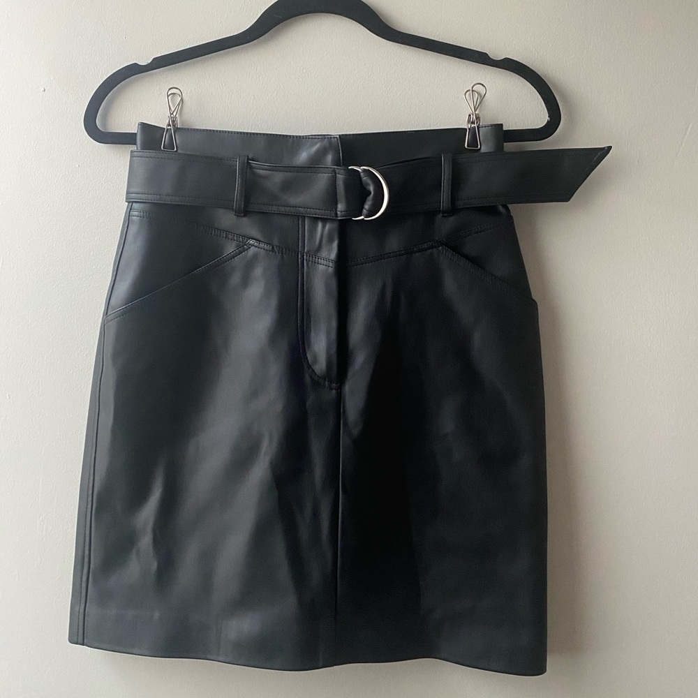 H&M Faux-Leather High Waisted Skirt